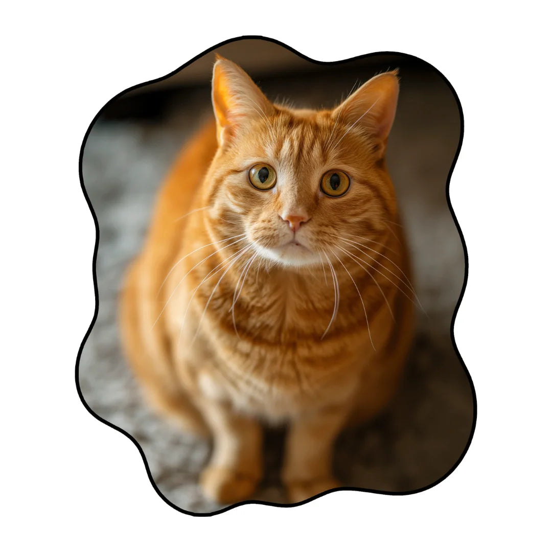 Irregular cat rug living room
