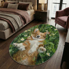 Irregular dog rug bedroom