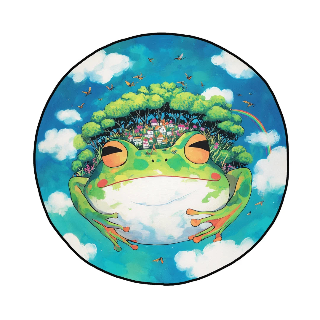 Frog style rug kidsroom