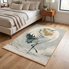 Stamp inspired rug bedroom