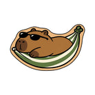 Irregular capybara rug patio balcony