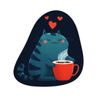 Irregular blue cat rug living room
