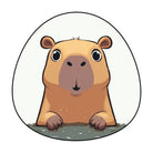 Irregular capybara rug bedroom