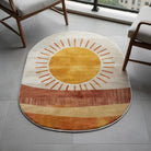 Irregular western style rug patio balcony