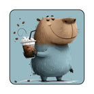 Capybara style rug coffee shop