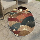 Irregular boho rug patio balcony