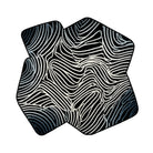 Irregular zebra rug bedroom