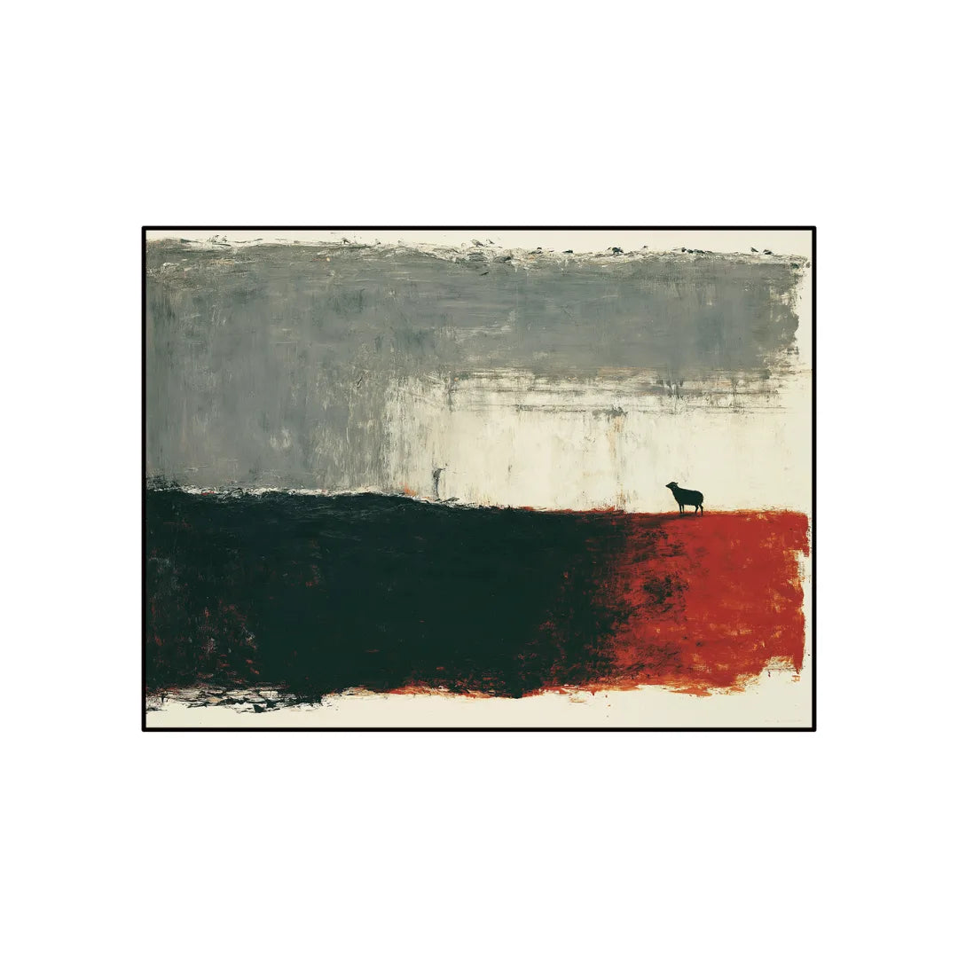 Rothko inspired abstract color rug kitchen