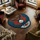 Eagle logo rug living room