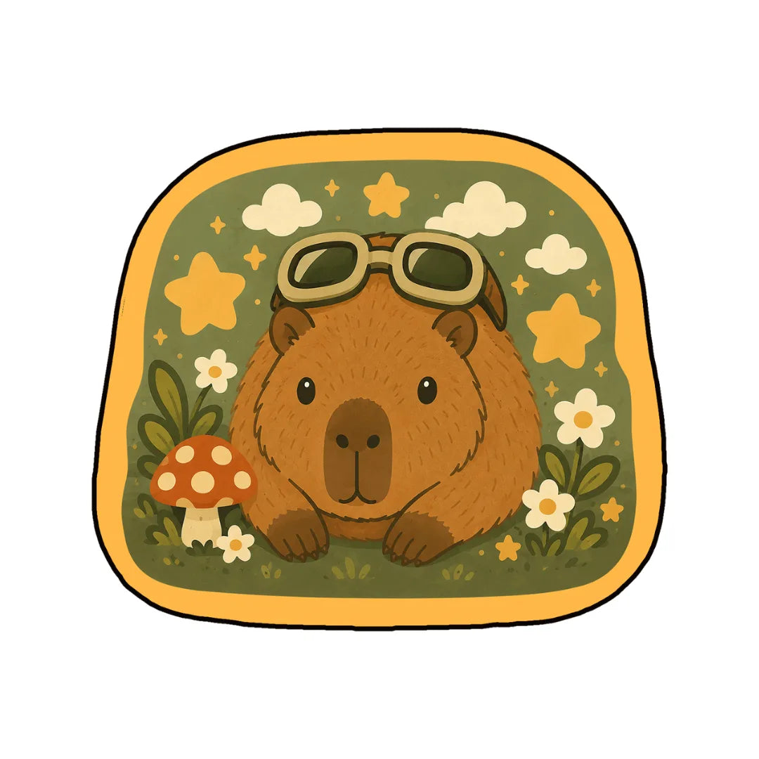 Capybara style rug patio balcony