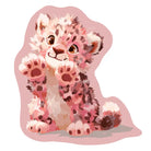 Irregular pink leopard rug kidsroom
