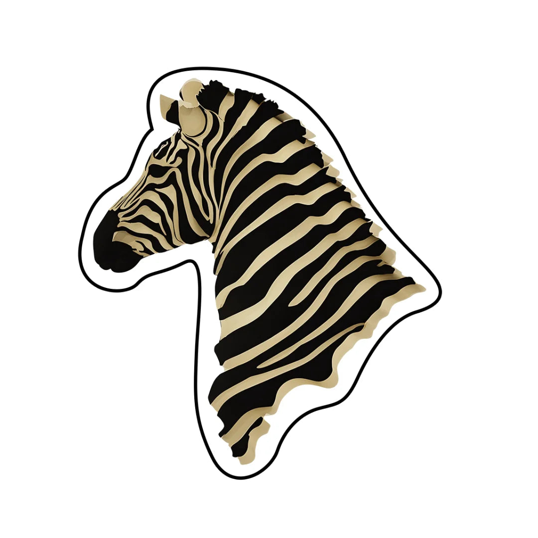 Irregular zebra rug balcony patio