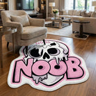 Irregular logo rug living room