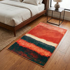 Rothko inspired abstract color rug bedroom