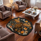 Irregular deer style rug living room
