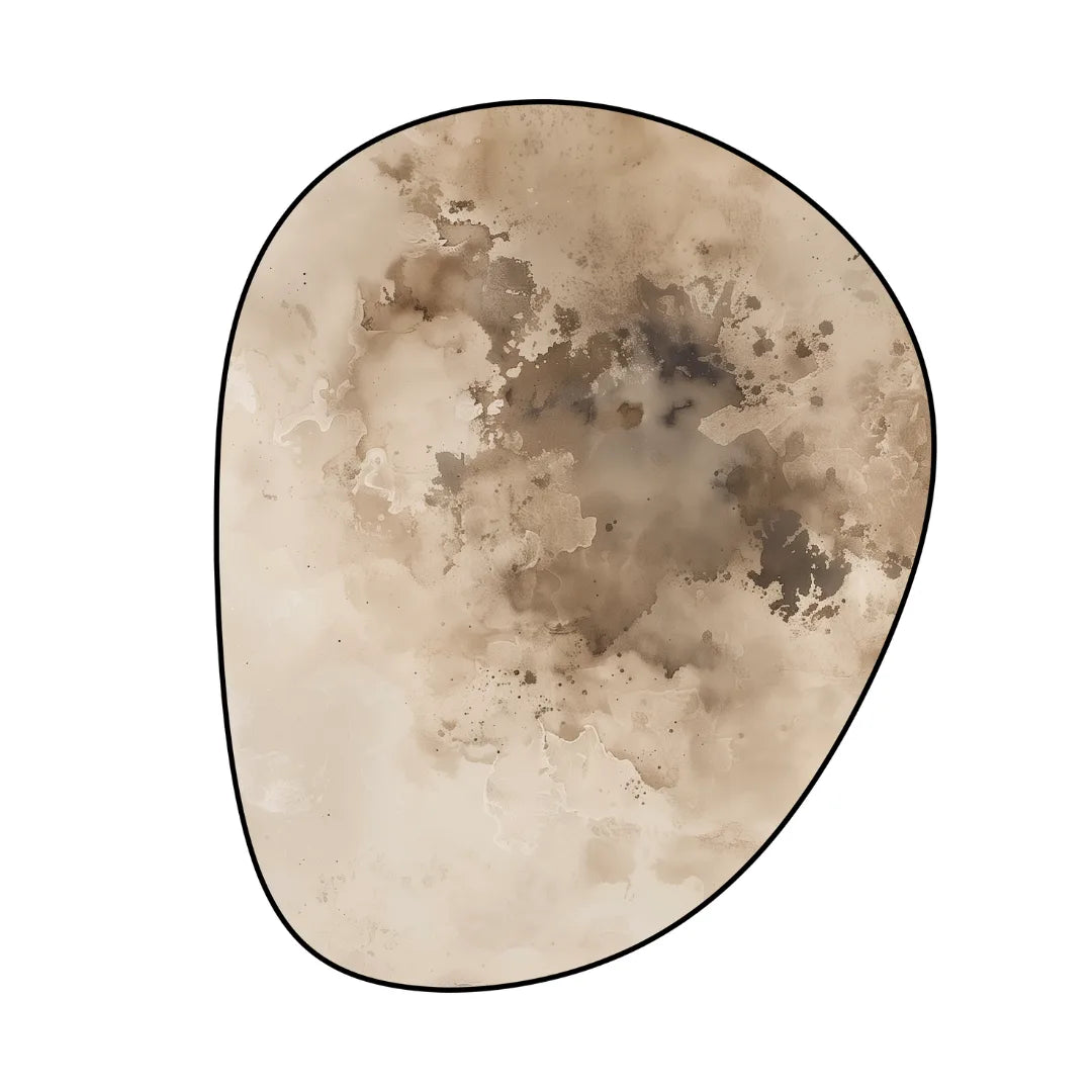 Coffee stain inspired rug living room