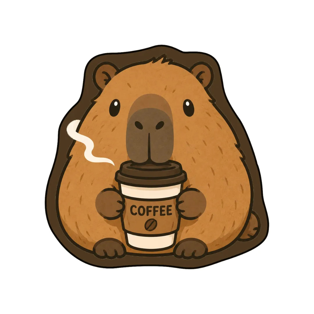 Irregular capybara rug kitchen