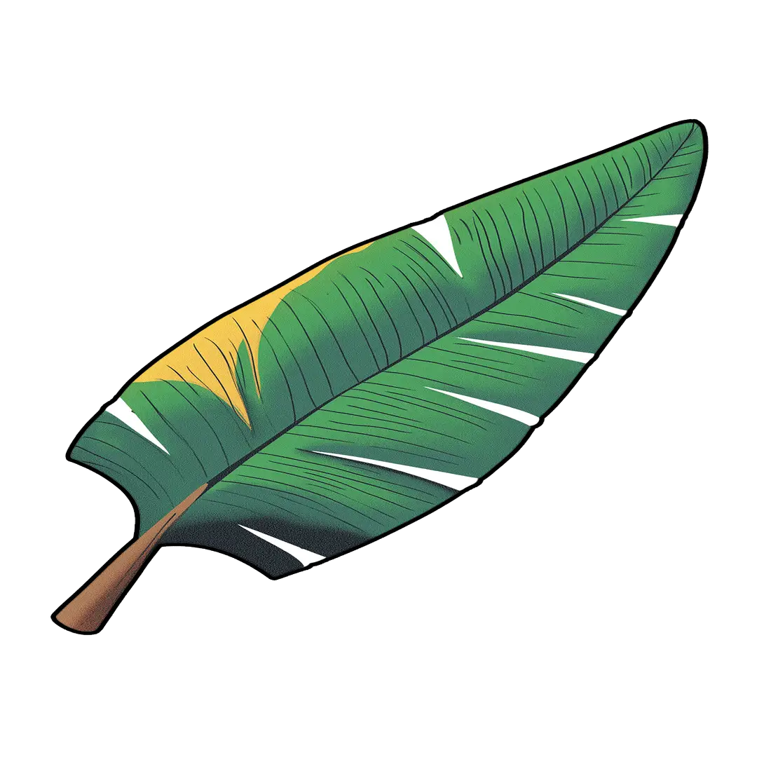 Leaf-shaped rug featuring layered green tones with a soft yellow accent and organic botanical detailing