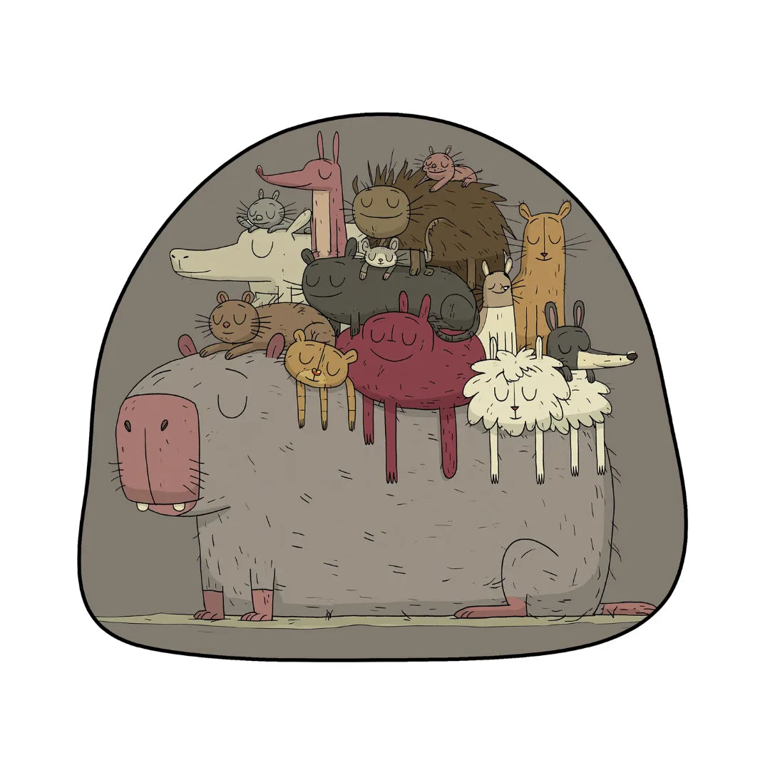 Irregular capybara rug kidsroom