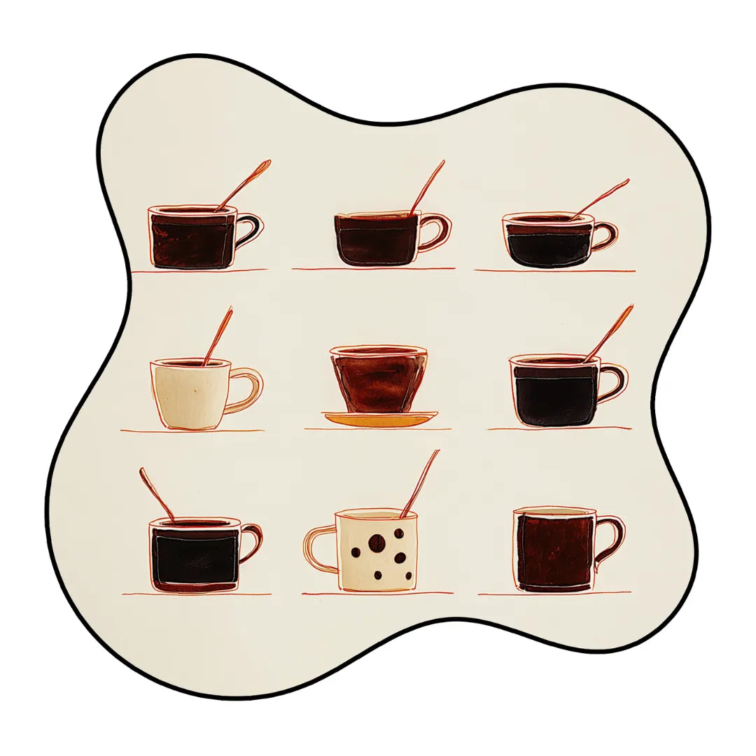 Irregular coffee rug living room