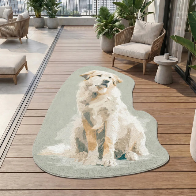 Oatlight – Irregular Animal Print Style Rug | 5 x 7 ft | Patio & Balcony