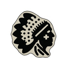 Native American logo rug coffee shop