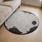 Round white rug living room