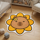 Irregular capybara rug kidsroom playroom