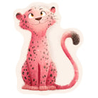 Irregular pink leopard rug kidsroom