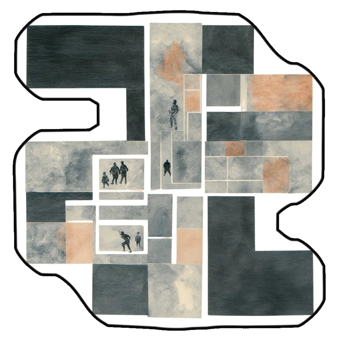 Black white minimalist rug living room