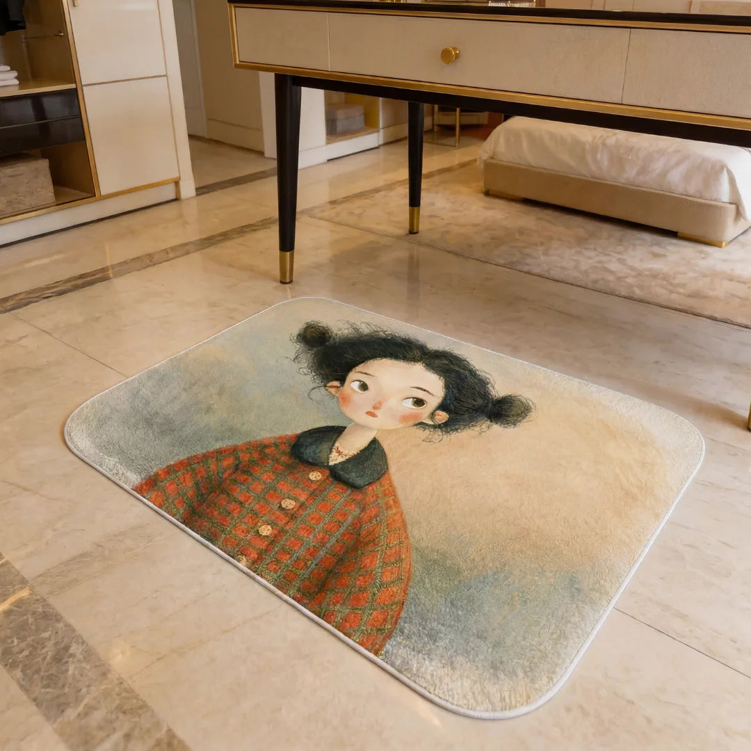 Melancholy style rug bedroom