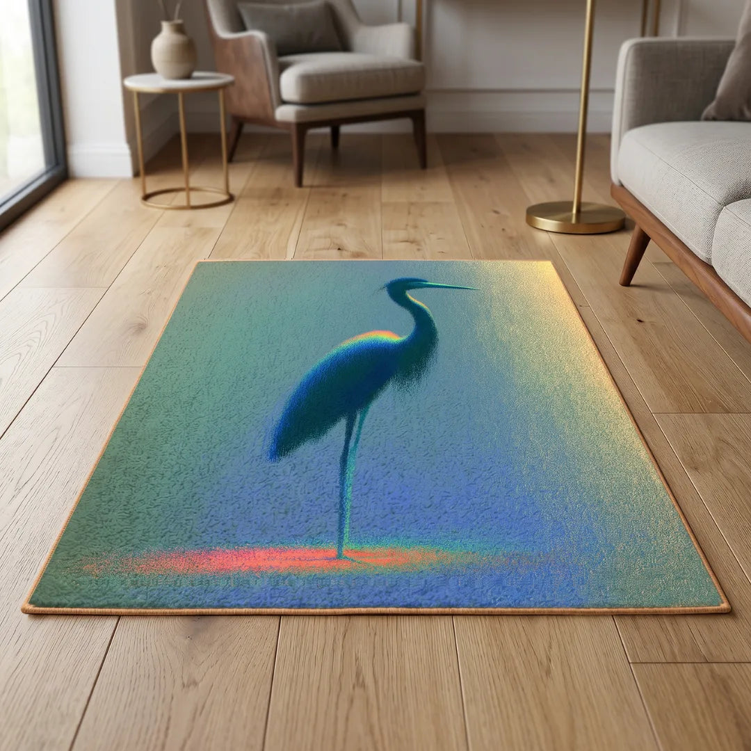 Melancholy style impressionism rug living room
