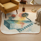 Irregular California summer rug living room