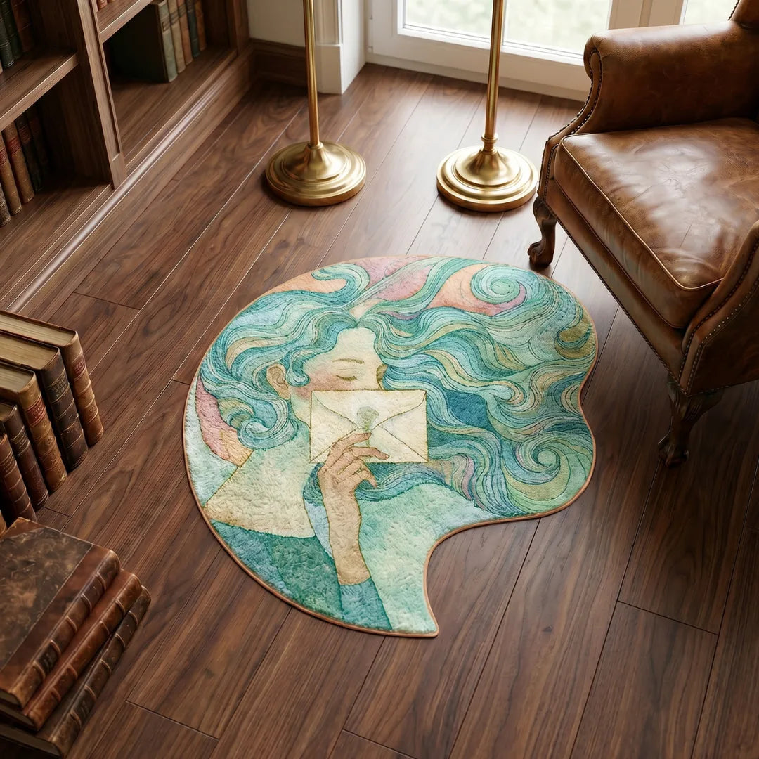 Scandinavian style rug living room