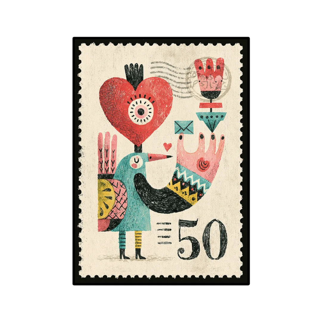 Stamp inspired pop art rug living room