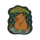 Irregular capybara rug bathroom