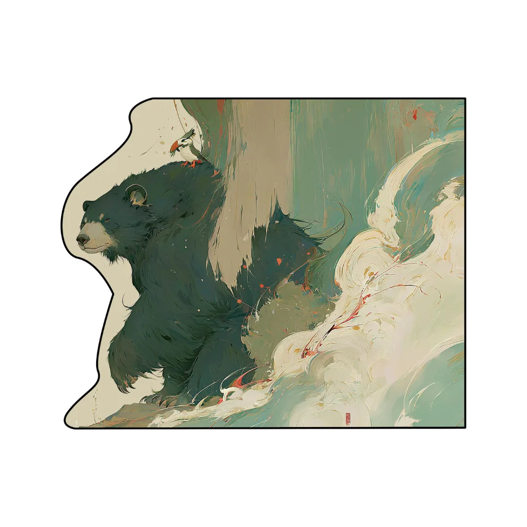 Irregular bear style rug bedroom