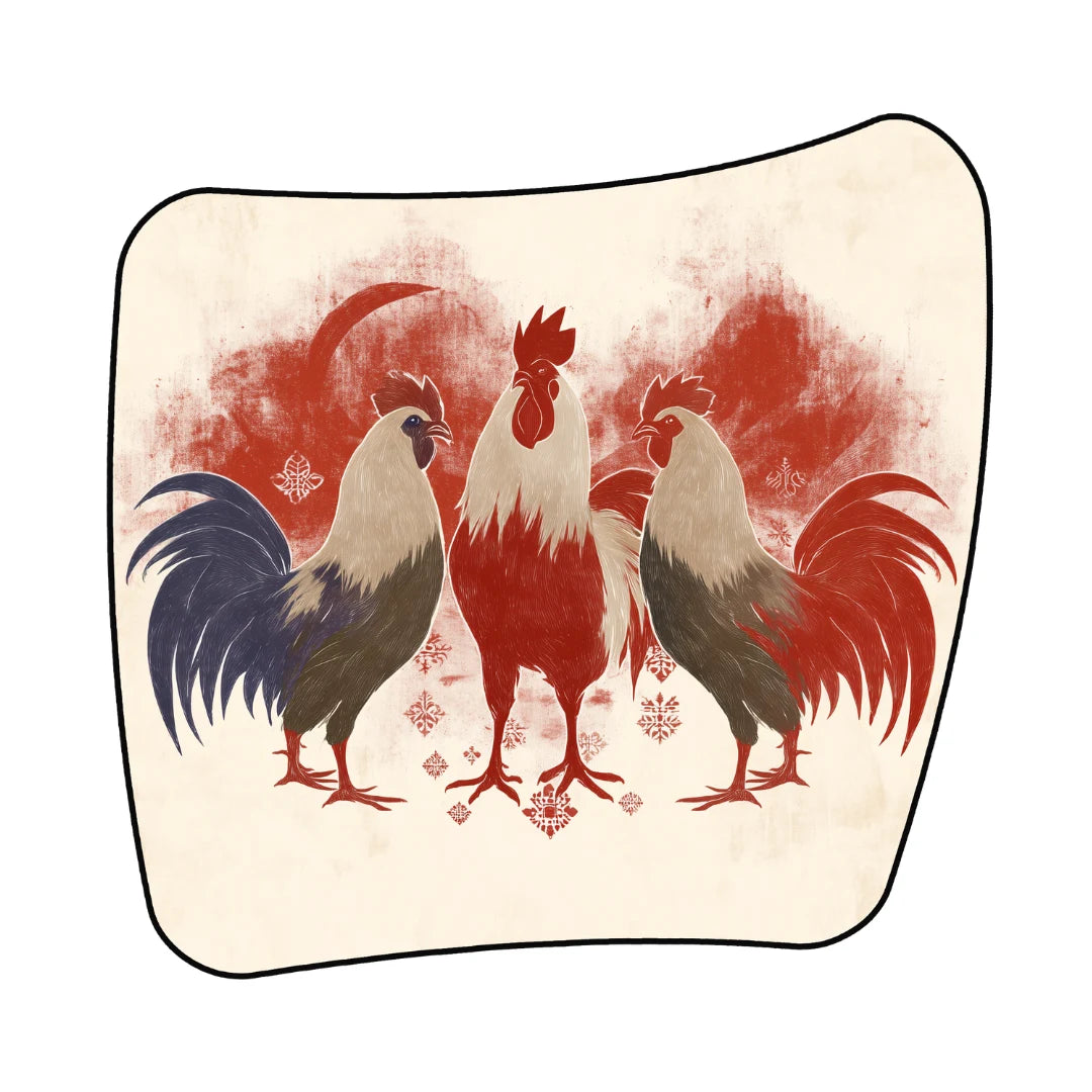 Rooster style rug entryway