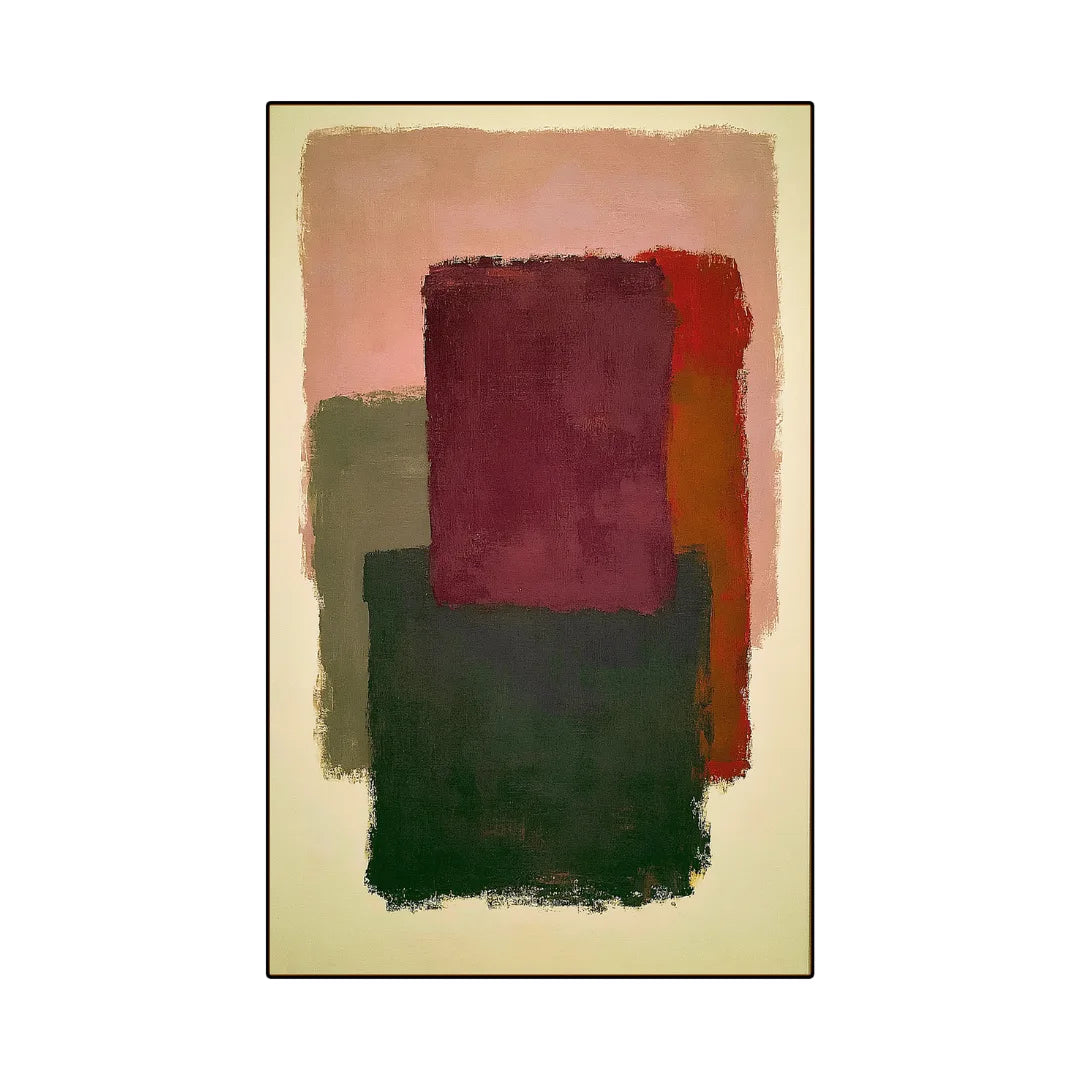 Rothko inspired abstract color rug living room