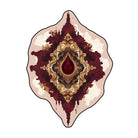 Red persian style rug living room