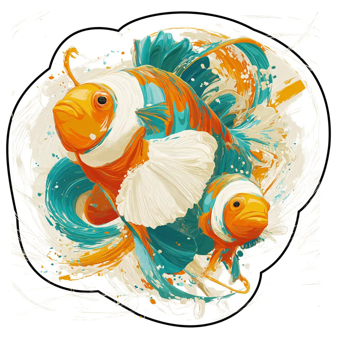 Irregular clown fish rug bedroom
