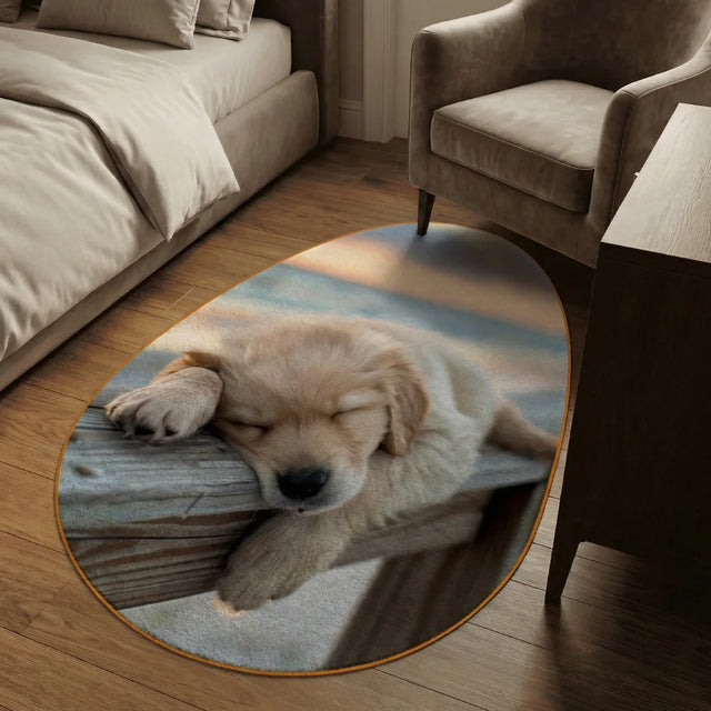 Seaside Dream – Sleepy Puppy Rug | 3 x 3.7 ft | Bedroom