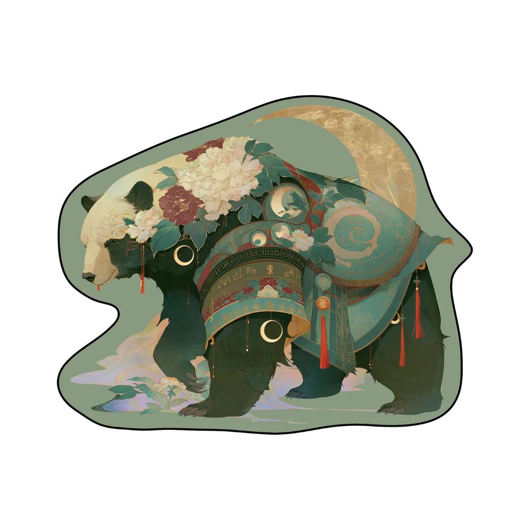 Irregular bear style rug bedroom