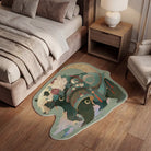 Irregular bear style rug bedroom