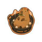 Irregular capybara rug kitchen