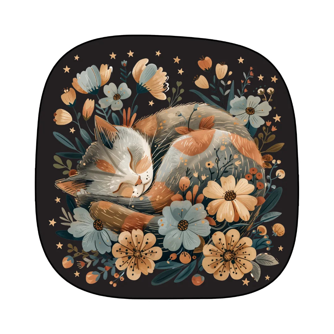 Irregular cat corner rug living room