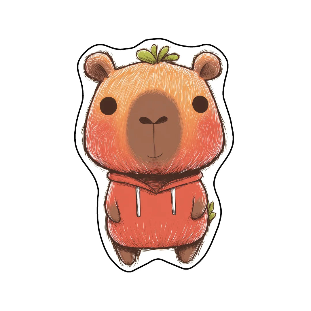 Irregular capybara rug living room