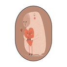 Irregular capybara rug bedroom