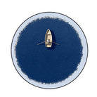 Irregular blue minimalist rug living room