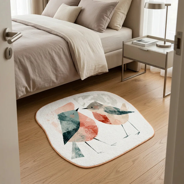 Songkiss – Bird-Inspired Rug | 2.5 x 2.5 ft | Bedroom